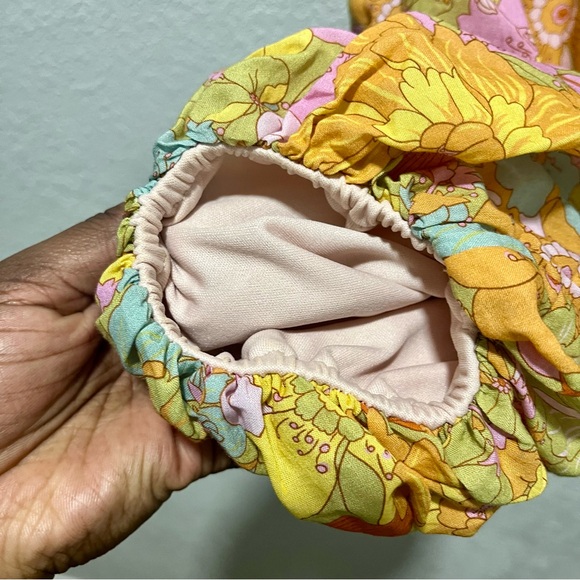 Show Me Your MuMu Jenna Yellow Floral Puff Sleeve Blouse - Picture 7 of 15